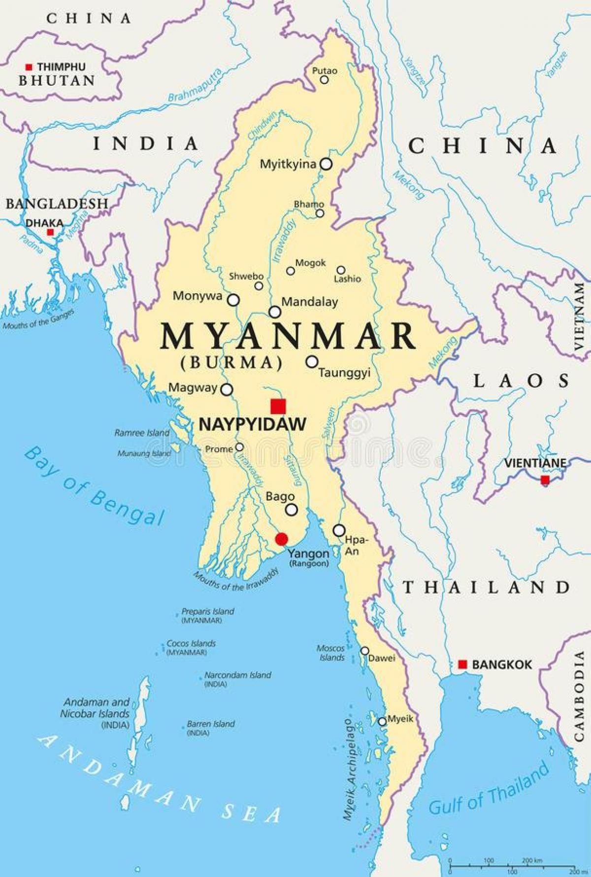 nay pyi taw, Myanmar mapa
