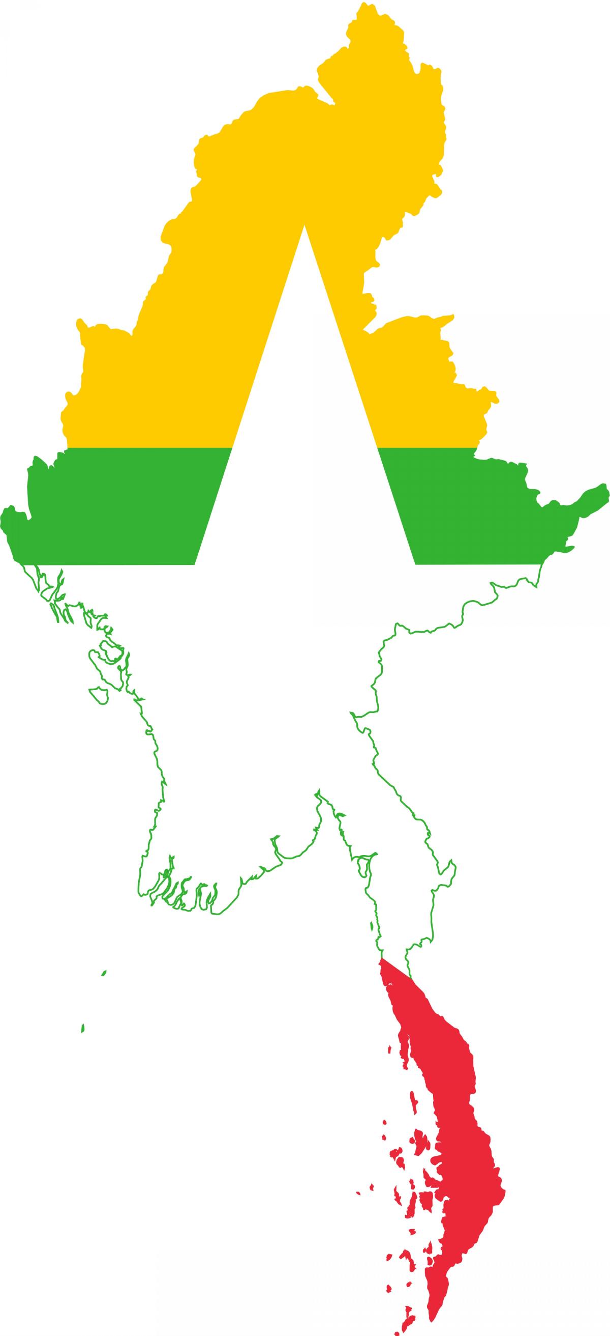 Mapa de Myanmar logotipo