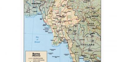 Mapa de Myanmar con las ciudades
