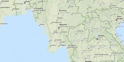 Gps mapa de Myanmar