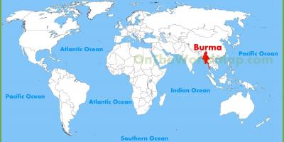 Birmania ubicación en el mapa