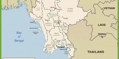 Birmania mapa político