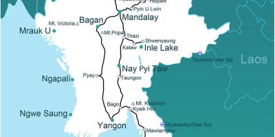 Un mapa de Myanmar